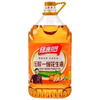 綠源井岡壓榨一級花生油5L 純花生食用油 物理壓榨糧油批發(fā)