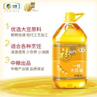 中糧福臨門一級(jí)大豆油 5L 餐飲大豆食用油植物油批發(fā)一件代發(fā)