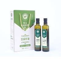 產(chǎn)地貨源廠家直供一級冷榨亞麻籽油月子油禮盒裝新品量大價優(yōu)